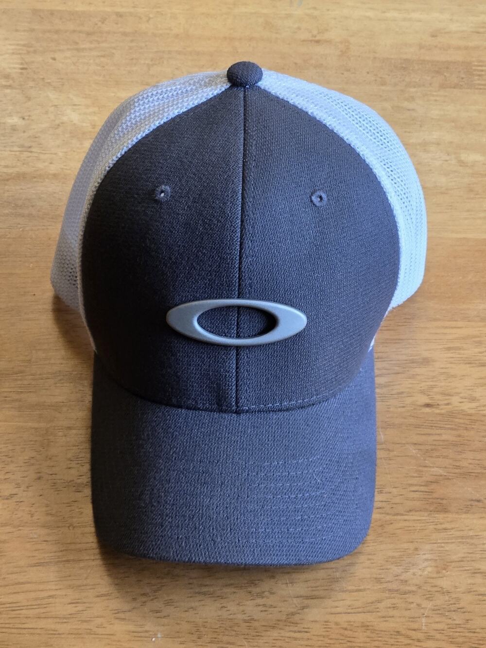 MENS OAKLEY ELLIPSE MESH HAT Cap Grey White Baseball Hat Golf